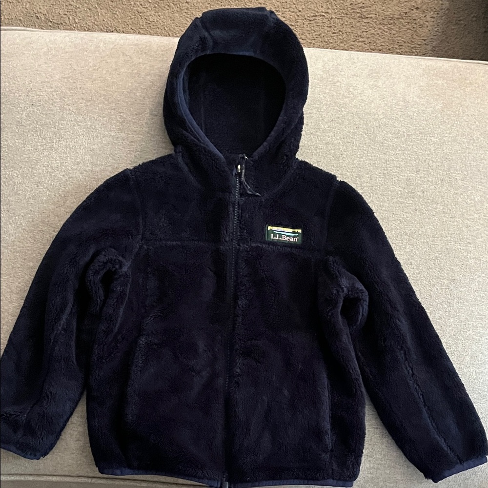 L.L. Bean Kids Dark Blue Fleece Hoodie